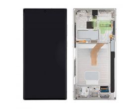Дисплей для Samsung S908B Galaxy S22 Ultra Grey в сборе с тачскрином + рамка, 100%