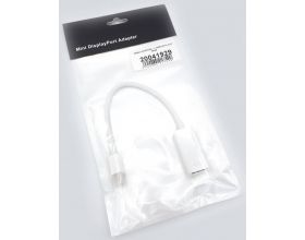 Кабель DisplayPort miniDP (папа) - HDMI (мама) 0,3 м белый (V1.4)