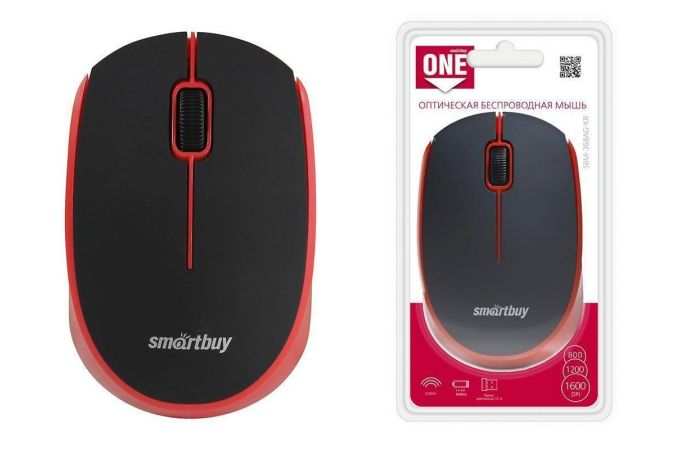 Мышь беспроводная Smartbuy ONE 368AG (SBM-368AG-KR) (черно-красный)