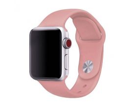 Ремешок силиконовый для Apple Watch 42-44 мм цвет бледнорозовый размер SM