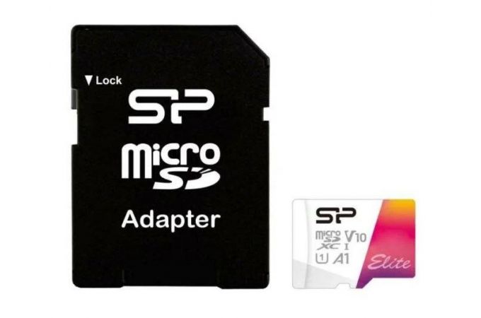 Карта памяти MicroSDXC_128 Gb Silicon Power 100/80Mb/s Superior Class 10 UHS-I U3 SP128GBSTXDA2V20SP