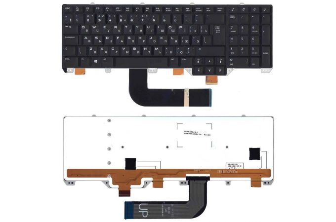 Клавиатура для ноутбука Dell Alienware M17x R5 черная с подсветкой