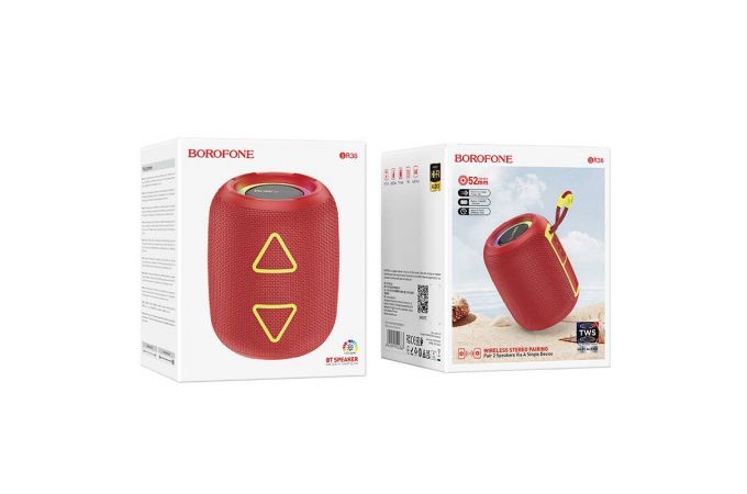 Портативная беспроводная колонка BOROFONE BR36 Lucy sports (красный)