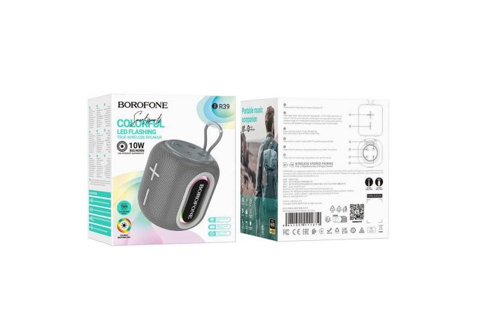 Портативная беспроводная колонка BOROFONE BR39 Kaya sports (темно-серый)