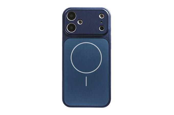 Чехол для iPhone 17 (6,3) пластиковый с защитой камер и MagSafe (темно-синий) YH Original design