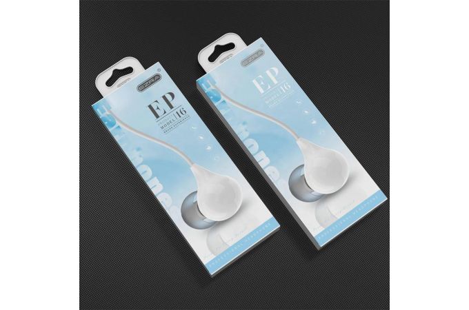 Наушники вакуумные проводные EZRA EP16 (белый)