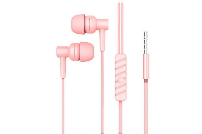 Наушники вакуумные проводные Орбита OT-ERG44 (розовый)