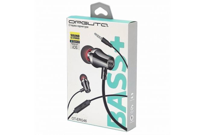 Наушники вакуумные проводные Орбита OT-ERG46 (черный)