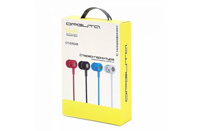 Наушники вакуумные проводные Орбита OT-ERG48 (черный)