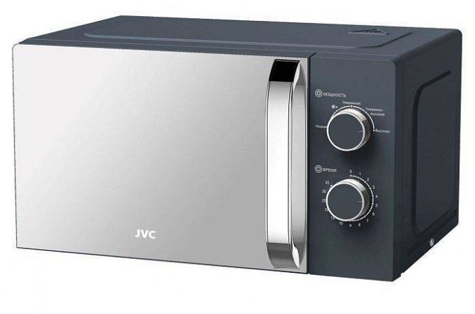 СВЧ печь JVC JK-MW151M, графит 700Вт, 20л, ручка, зеркальная дверца