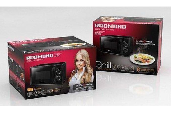 СВЧ печь REDMOND RM-2004 700 Вт, 20 литров, гриль,черная