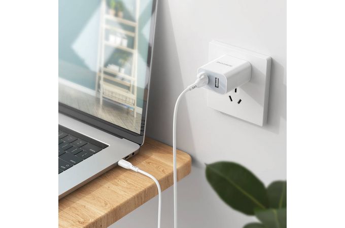 Кабель USB Type-C - USB Type-C BOROFONE BX91, PD60W (белый) 1м