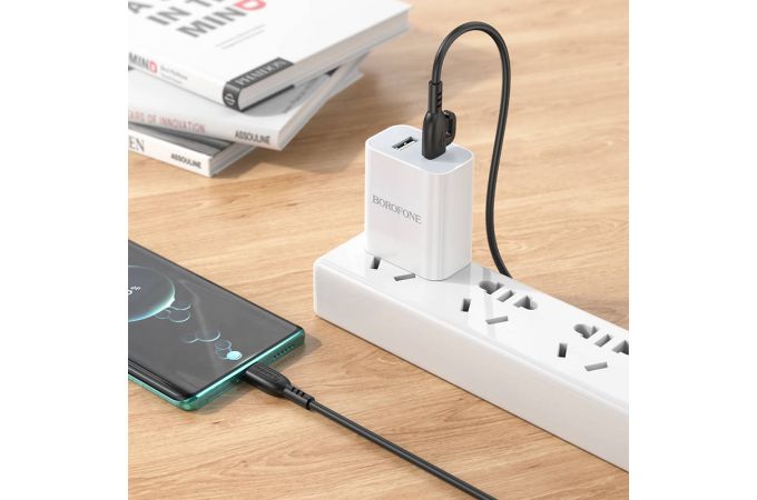 Кабель USB Type-C - USB Type-C BOROFONE BX91, PD60W (белый) 1м