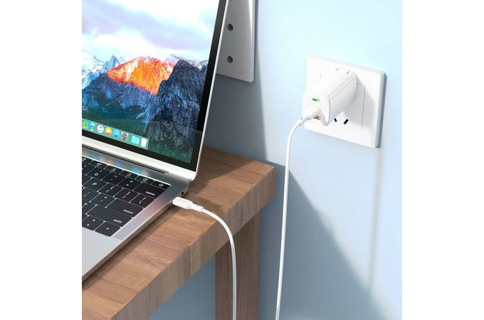 Кабель USB Type-C - USB Type-C BOROFONE BX70, PD60W (белый) 1м