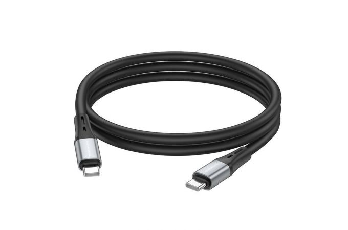 Кабель USB Type-C - USB Type-C BOROFONE BX88, PD60W (черный) 1м силиконовый