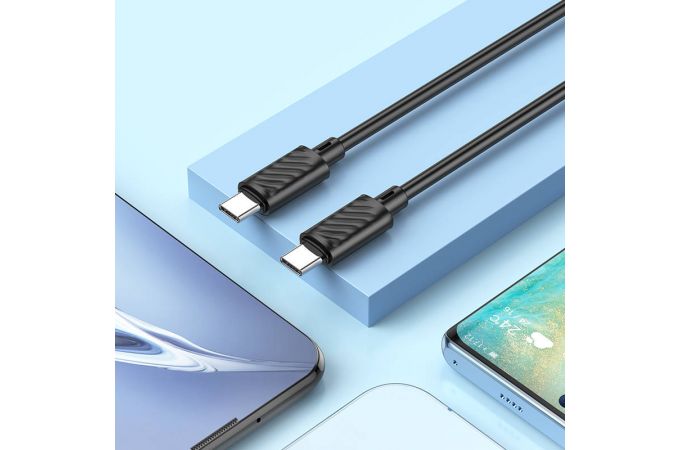 Кабель USB Type-C - USB Type-C HOCO X88 PD60W (черный) 1м