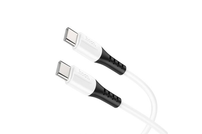 Кабель USB Type-C - USB Type-C HOCO X82 PD60W (белый) 1м (силиконовый)