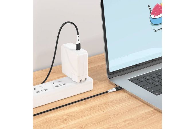 Кабель USB Type-C - USB Type-C HOCO X82 PD60W (белый) 1м (силиконовый)