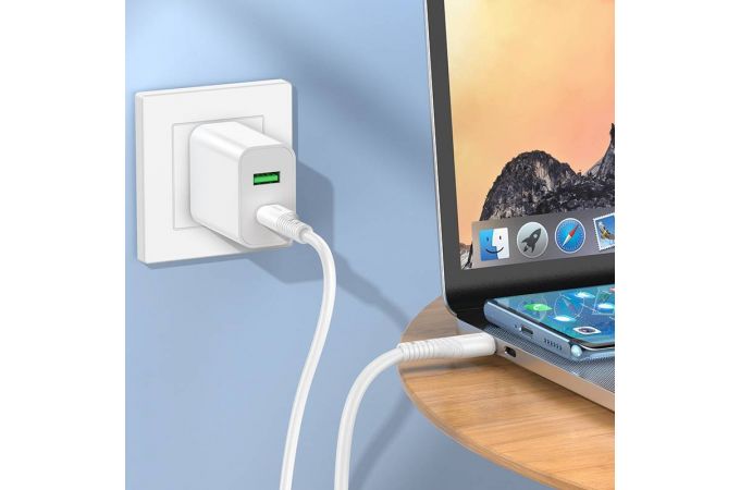 Кабель USB Type-C - USB Type-C HOCO X97 PD60W (светло-серый) 1м (силиконовый)