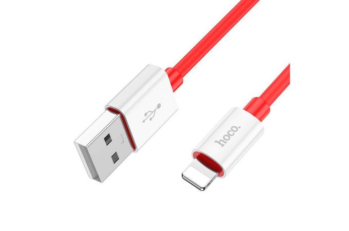 Кабель USB - Lightning HOCO X87, 2,4A (красный) 1м (силиконовый)