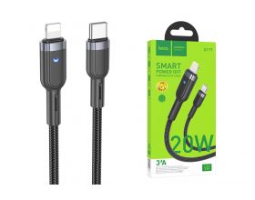 Кабель USB Type-C - Lightning HOCO U117, 3A PD20W (черный) 1м