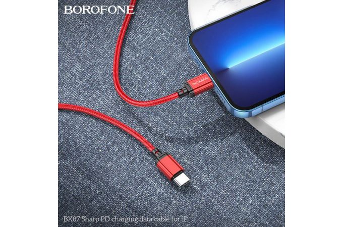 Кабель USB Type-C - Lightning BOROFONE BX87 (черный) 1м