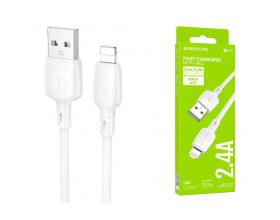 Кабель USB - Lightning BOROFONE BX93 2,4A (белый) 1м