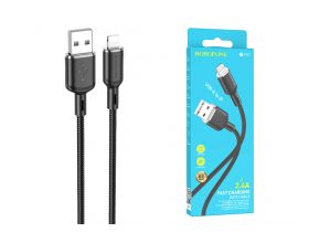 Кабель USB - Lightning BOROFONE BX90 2,4A (черный) 1м