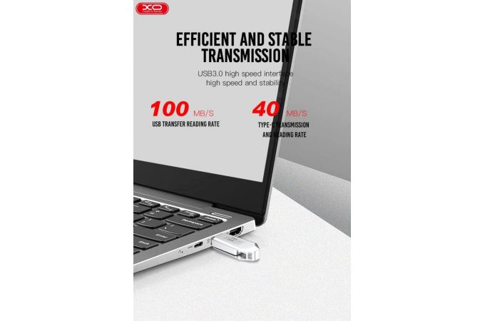 Флешка USB 3.0 XO U50 Type-c to USB OTG 32GB Silver