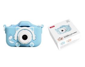 Детский фотоаппарат XO XJ0 Cartoon Dual Lens with Silicone Case Blue