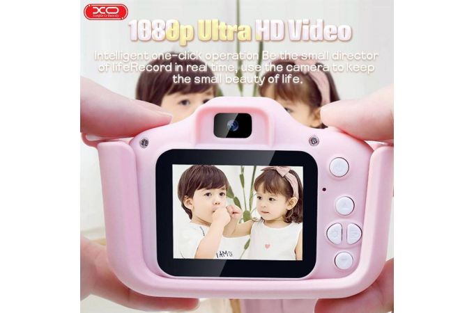 Детский фотоаппарат XO XJ0 Cartoon Dual Lens with Silicone Case Blue