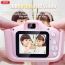 Детский фотоаппарат XO XJ01 Cartoon Dual Lens with Silicone Case pink