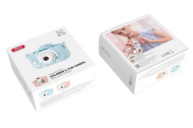 Детский фотоаппарат XO XJ01 Cartoon Dual Lens with Silicone Case pink