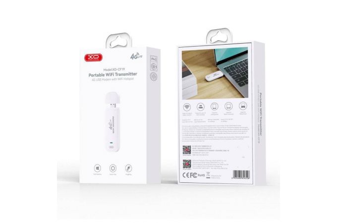 4G USB модем XO CF19 Portable Mobile WiFi Transmitter (without 4G card) White