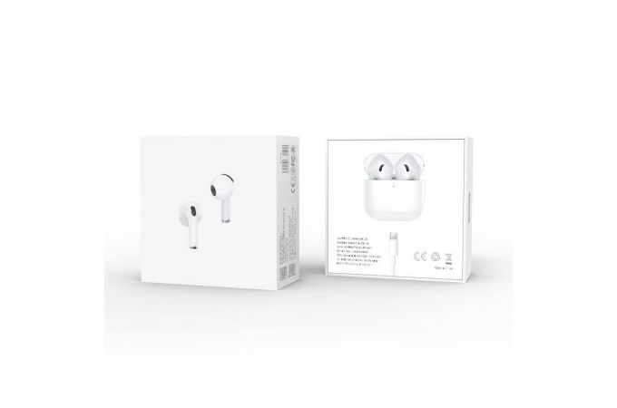 Наушники вакуумные беспроводные XO Q6Pods Sixth Generation 6973 Fully Equipped Smart Bin (with Wireless Charging, and In-Ear Detection) White