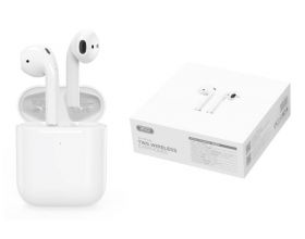 Наушники вакуумные беспроводные XO T2Pods (simple version without in-ear detection and wireless charging) White