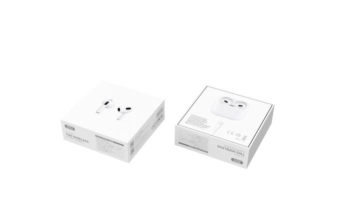 Наушники вакуумные беспроводные XO T4Pods (simple version without in-ear detection and wireless charging) White