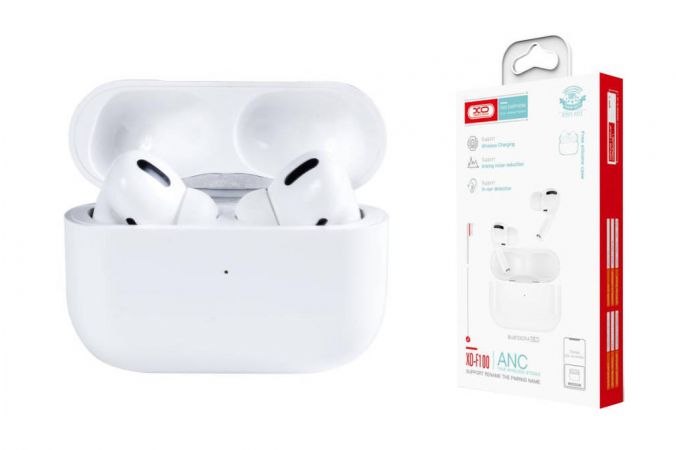 Наушники вакуумные беспроводные XO F100 Airpods pro bluetooth earphone ANC Function White