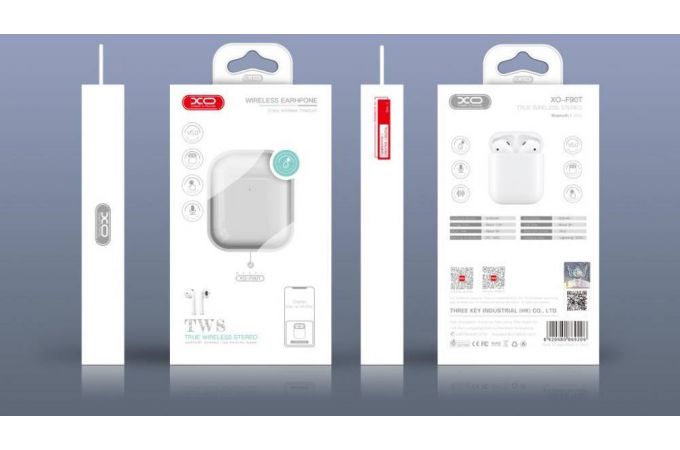 Наушники вакуумные беспроводные XO F90T (simple verison) White