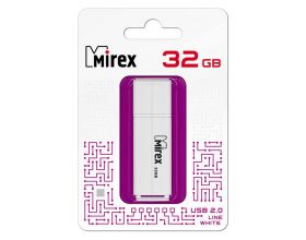 Флешка USB 2.0 Mirex LINE WHITE 32GB (ecopack)