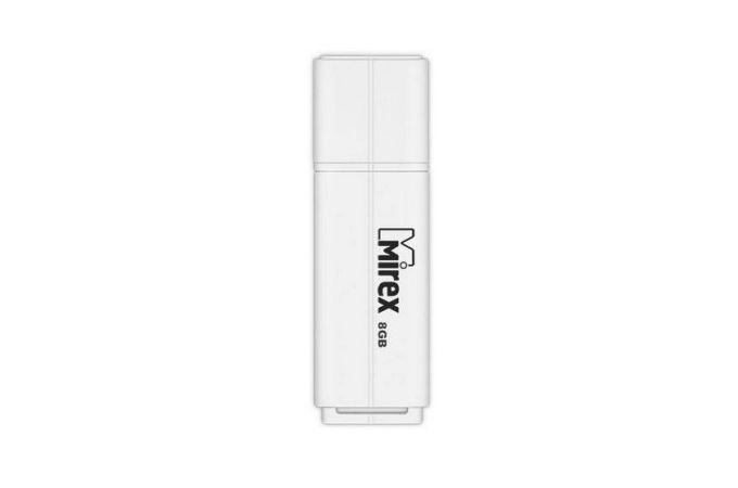 Флешка USB 2.0 Mirex LINE WHITE 8GB (ecopack)