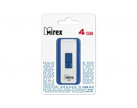 Флешка USB 2.0 Mirex SHOT WHITE 4GB (ecopack)