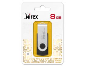 Флешка USB 2.0 Mirex SWIVEL BLACK 8GB (ecopack)