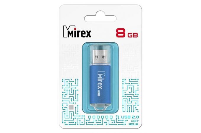 Флешка USB 2.0 Mirex UNIT AQUA 8GB (ecopack)