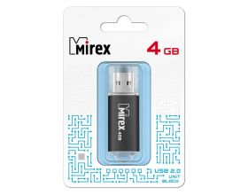 Флешка USB 2.0 Mirex UNIT BLACK 4GB (ecopack)