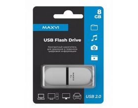 Флешка USB 2.0 Maxvi SF White 8Gb