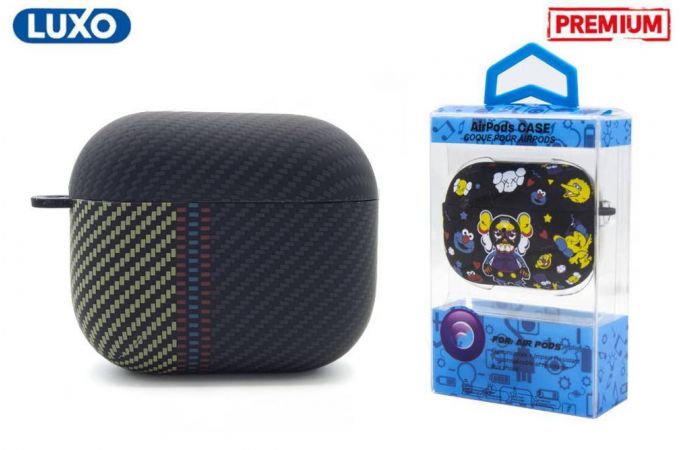 Чехол для наушников LUXO KAWS для Apple AirPods PRO Рисунок J187 Carbon