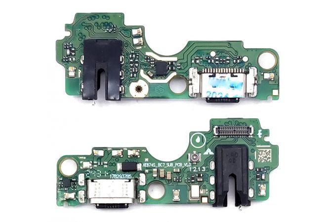 Шлейф для Tecno Spark 20C (BG7n) с разъемом зарядки + разъем гарнитуры (плата) HQ