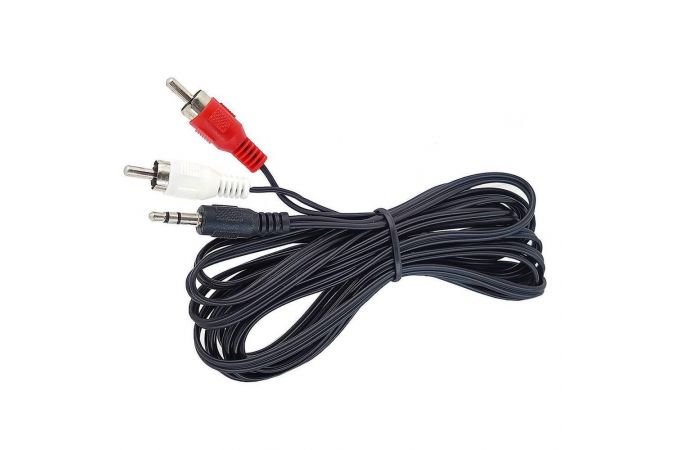 Кабель аудио Орбита OT-AVC42 (Джек 3,5мм на 2 RCA) 2м (8/5) (черный)