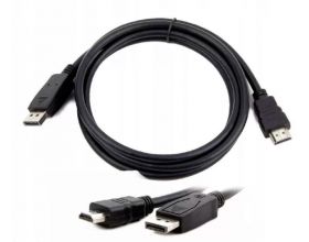 Кабель DisplayPort DP - HDMI (папа - папа) 3 м черный (V2.0)